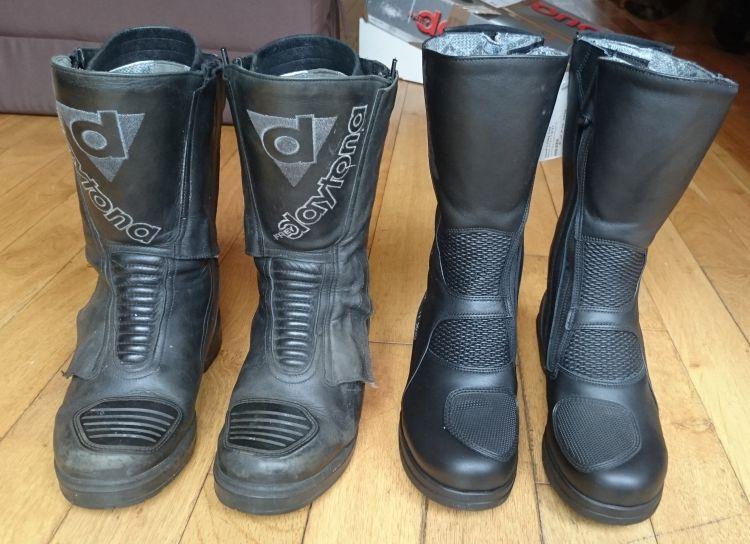 The Daytona Lady Star boots next to the Lady Pilots. The stars are much chunkier than the delicate pilots
