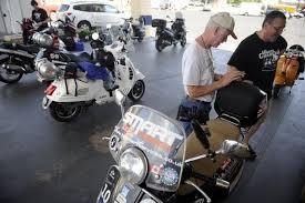 The riders are relaxing in Abeline Texas