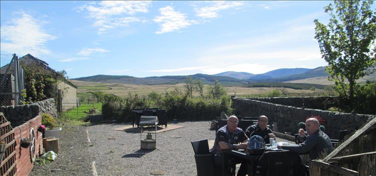 Hills and rural scenes behind the cafe, a mixture of rugged moorland and managed forestry in Ayrshire