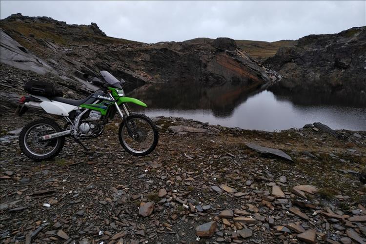 Bob's KLX250 in a disused quarry