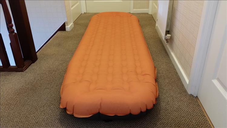The airbed inflated gives a deep mattress