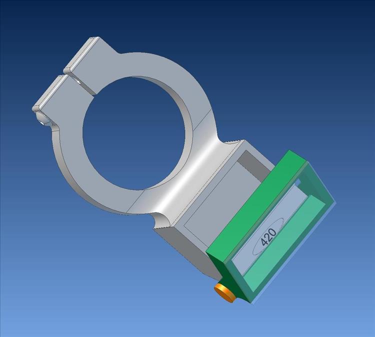 A 3d digital rendering of the housing that mark will print out