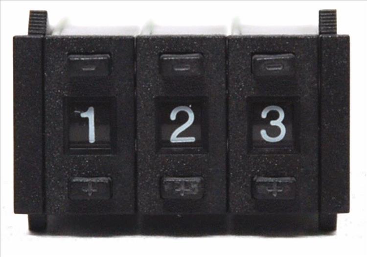A simple 3 digit display with buttons to set the digits to the number you require