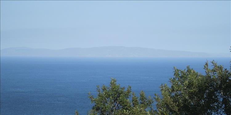 Across the hazy waters we can make out land in the distance, could it be Mull of Kintyre?
