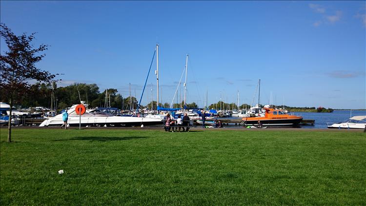 The marina complete with expensive yachts and boats