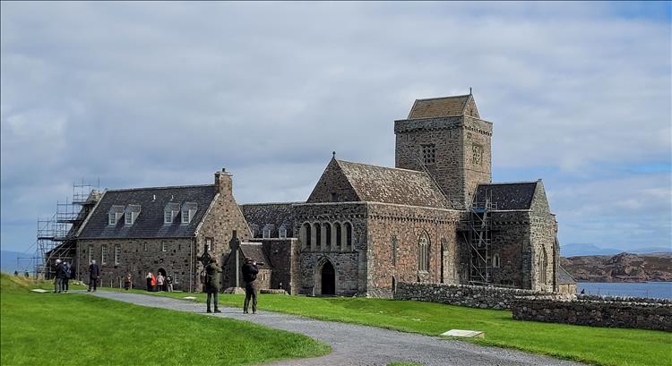 The Abbey is very much complete and there's scaffolding in places for ongoing work