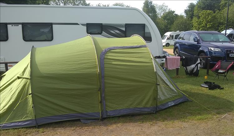 The green tunnel tent that Sharon and Ren have been using this last week