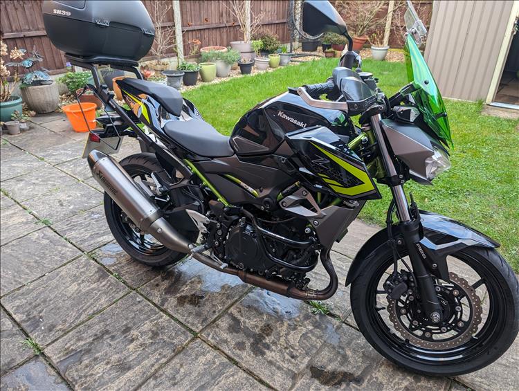 Sharon's 400 all shiny and clean after the salty ride to Wales and back