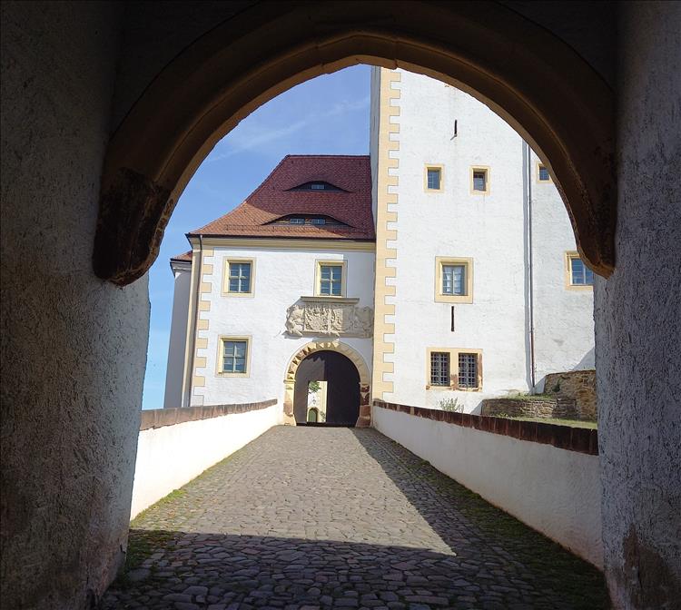 An arch and walkway made famous from the file Escape From Colditz