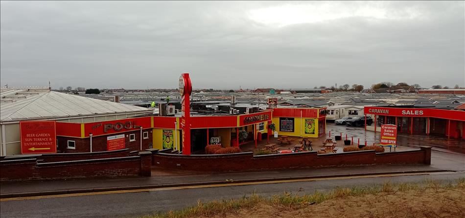The entertainment complex and hundreds of static caravans at Coastfields