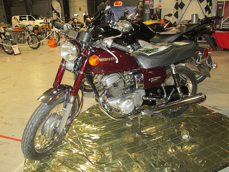 A Honda CD200 Benly in excellent condition at the show