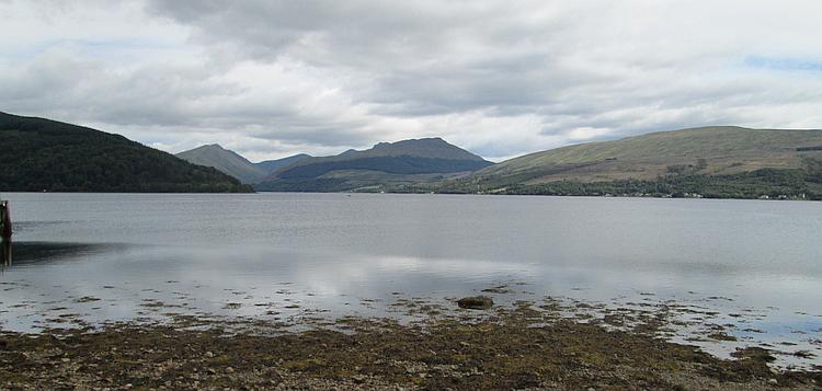 Loch Fyne surrounded my the highlands as seen from Inverary