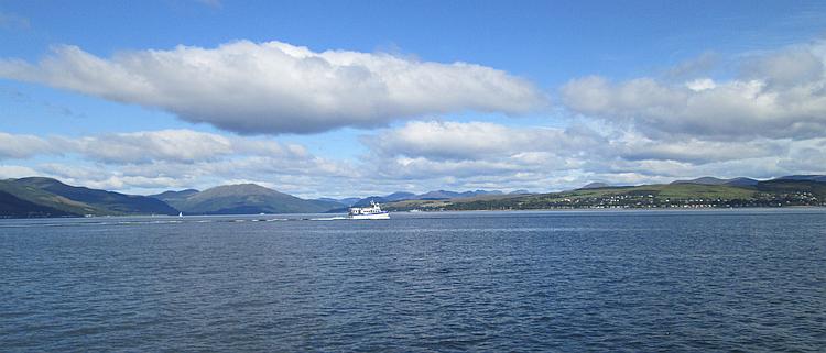 vast scenic vistas seen from the ferry across to Hunter's Quay