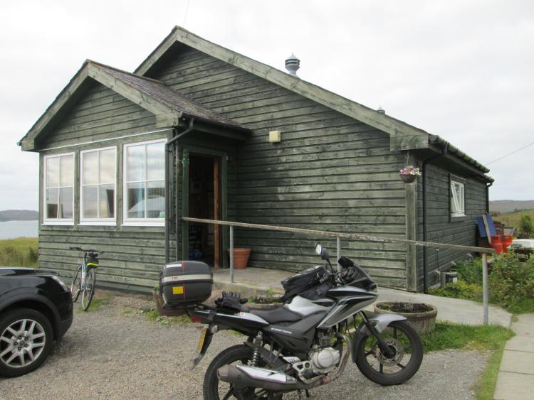 A wooden building, the piping school near achiltibuie