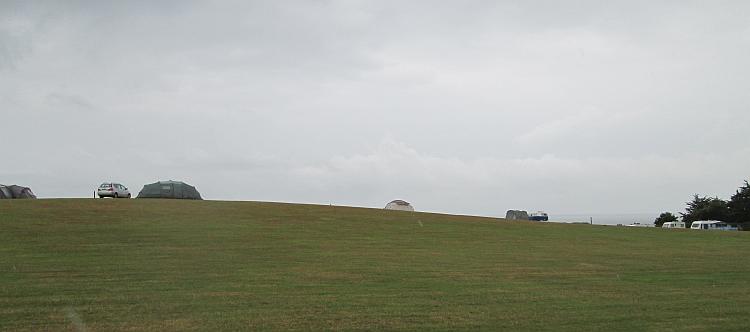 Wolohan's campsite. Just a field with a few campers spread out