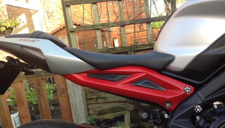 The rear end and seats of the finished project