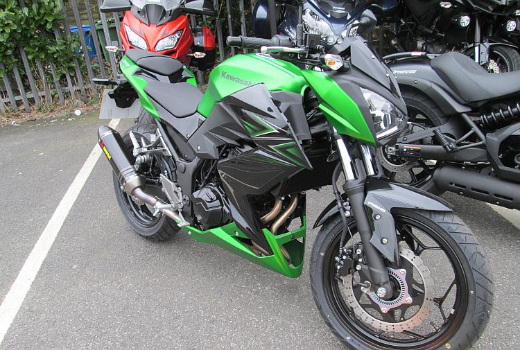 Side view of Kawasaki's new Z300