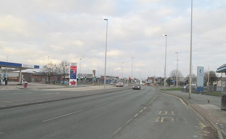 The A49 through Warrington with only a sprinkling of traffic