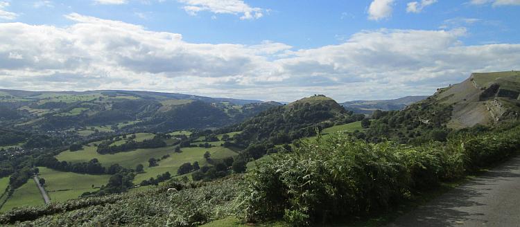 Looking across the valley the Welsh hills and valleys are beautiful in the sun