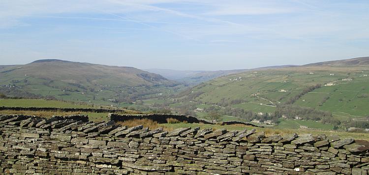 The Yorkshire dales rolling into the distance on a dry and sunny morning