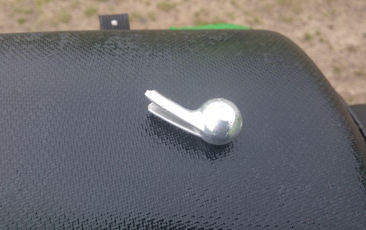 The end of a brake lever, the bit that snapped off when sharon dropped her bike