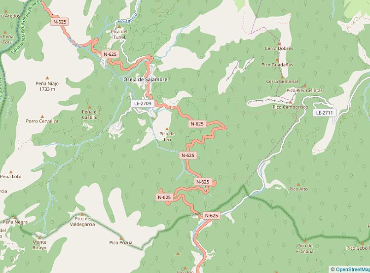A map showing how wiggly and bendy the n625 is