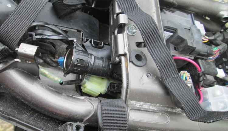 The power socket now fitted to Sharon's Kwakker