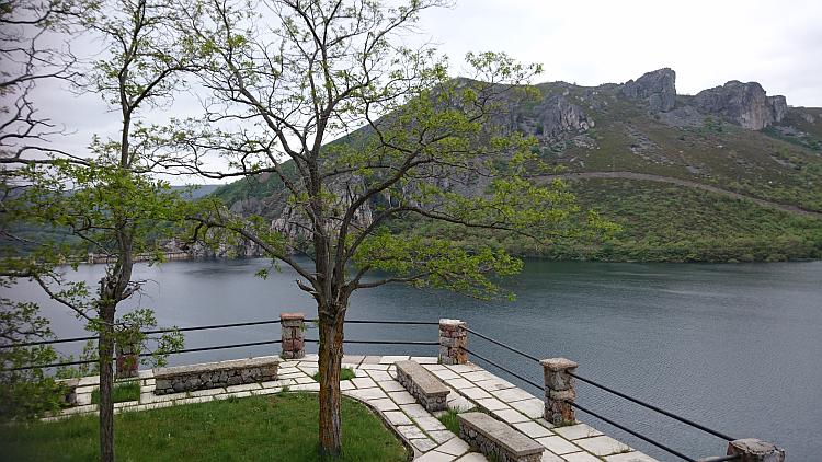Looking over the reservoir there's a space to sit and take in the scenery