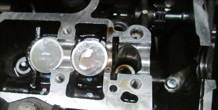 The buckets under the valves