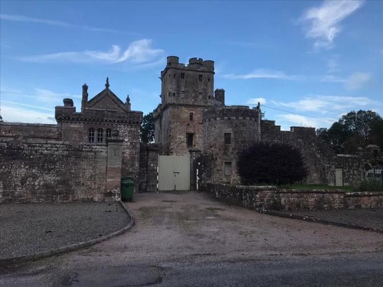 The entrance to the castle at Hoddom