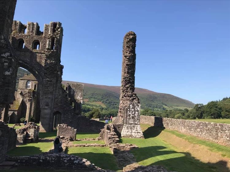 The ruins of the Priory on a sunny day