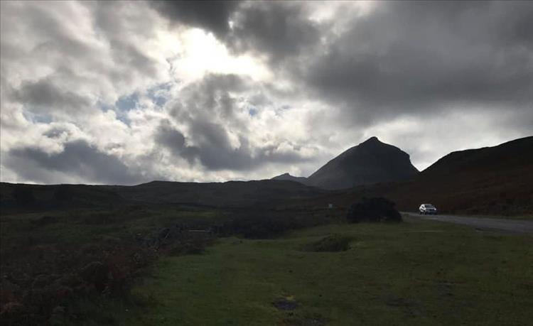 More hardy grasses and sharp hillsides this time near Kylesku