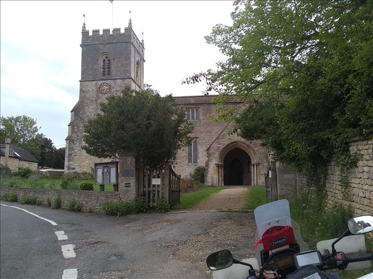 A sandstone church as you'd see in many English villages