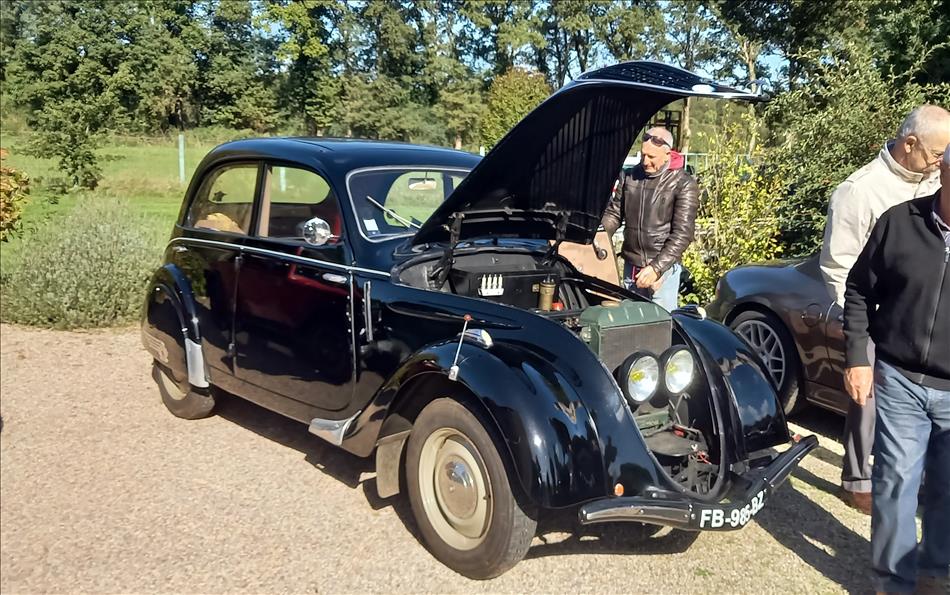 A classic French car in black