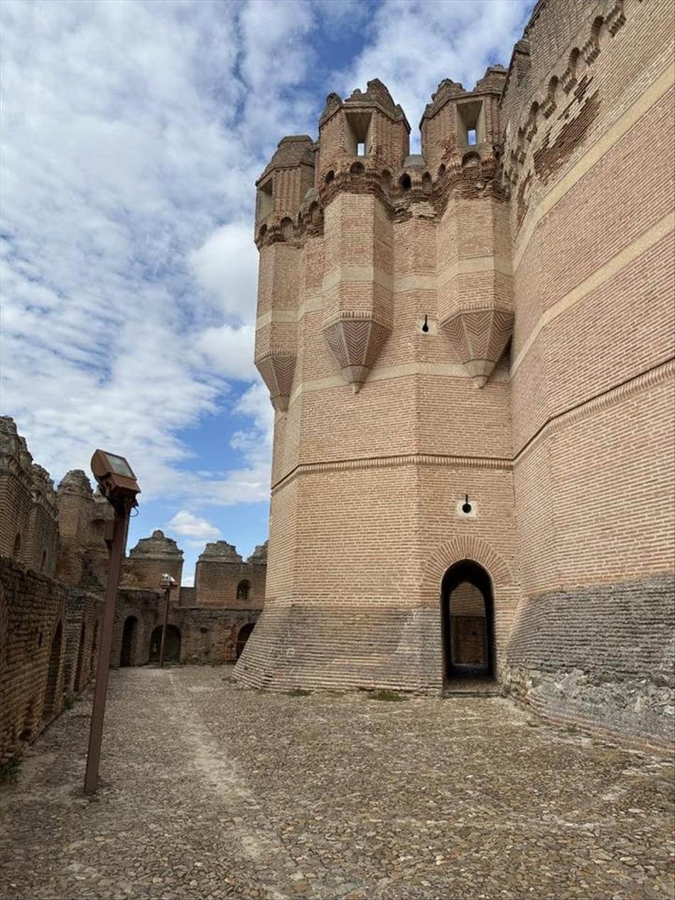 the brickworks and stonework on the castle looks almost new. A tall tower