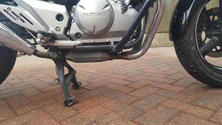 The inazuma's exhaust pipe under the engine tends to rust