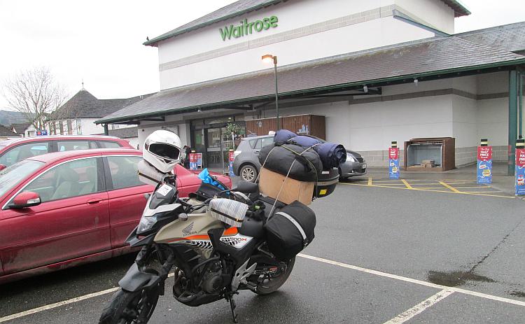 Ren's 500 in the car park outside a Waitrose supermarket in Okehampton