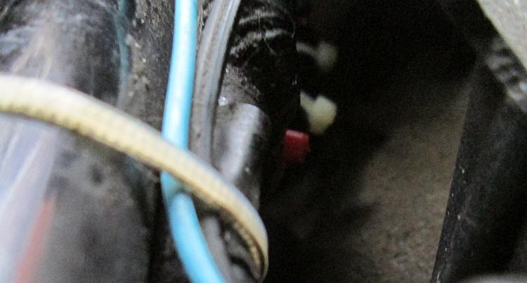 We can just see the wires are no longer rubbing the plastic cowl