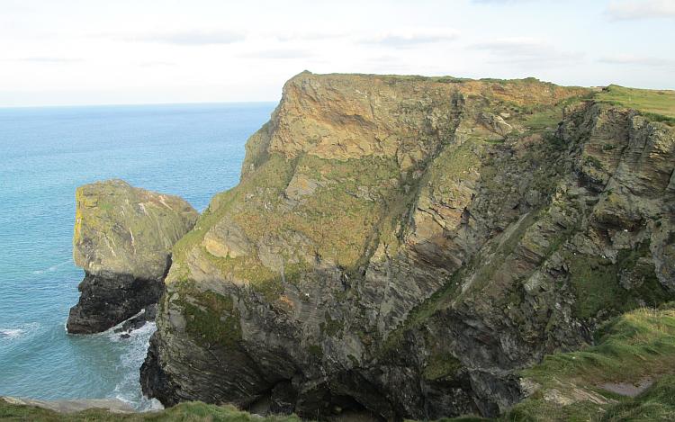 Hell's Mouth is a steep rocky cove in a tight curved shape