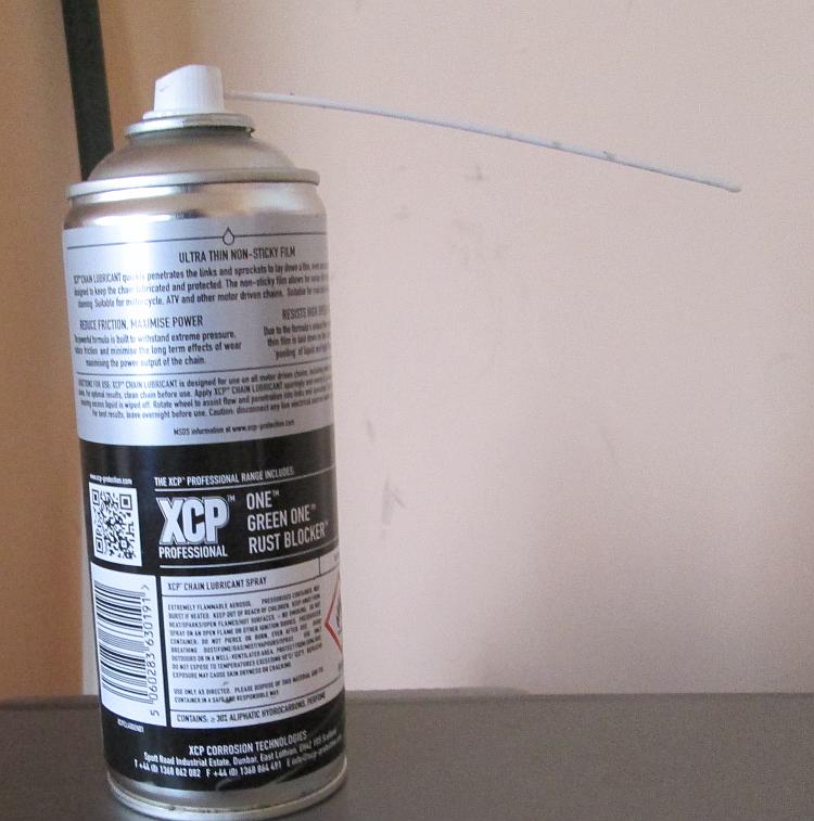the lube can seen from the rear