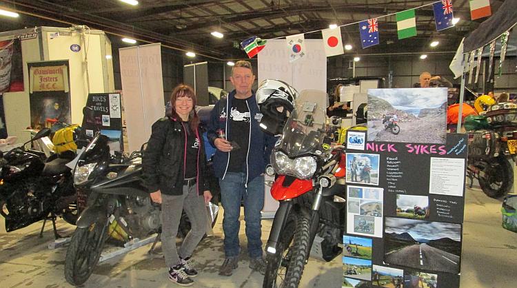 Sharon and Nick together while setting up at the manchester bike show